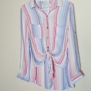 Pastel blouse-rayon summertime!!